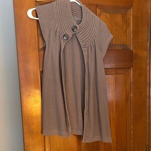 Ann Taylor Factory Brown Sweater Poncho